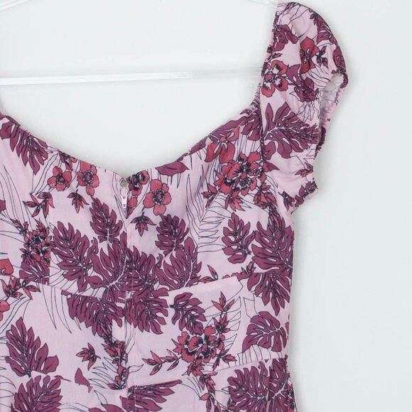Timeless London Womens Floral Babydoll Midi Dress Size 8 Pink Cottagecore Boho - Picture 9 of 10